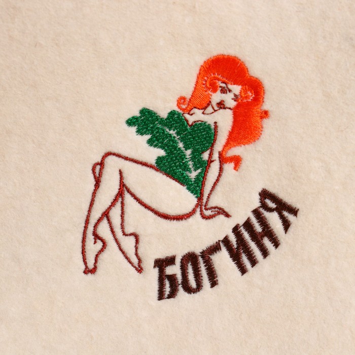 фото Шапка для бани "богиня" 100% шерсть добропаровъ