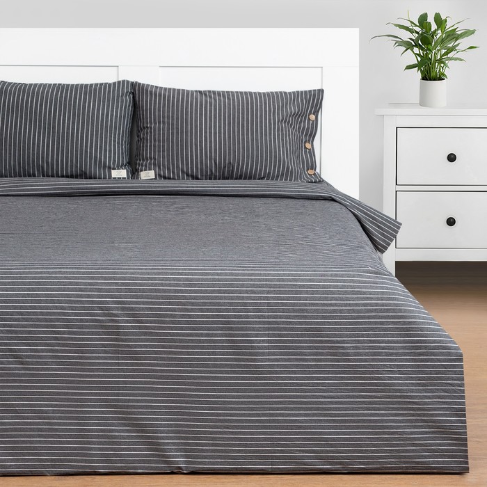 

Постельное бельё Этель 1.5 сп Quiet shade 155х210 см,160х240 см,50х70-2шт, 100% жатый хлопок, 140 гр/м2