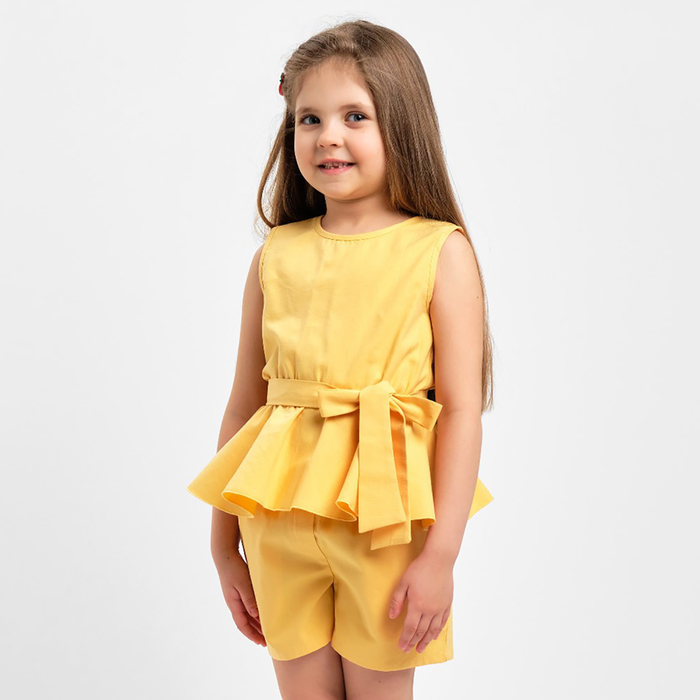 

Комплект для девочки (майка и шорты) KAFTAN, р.30 (98-104), желтый