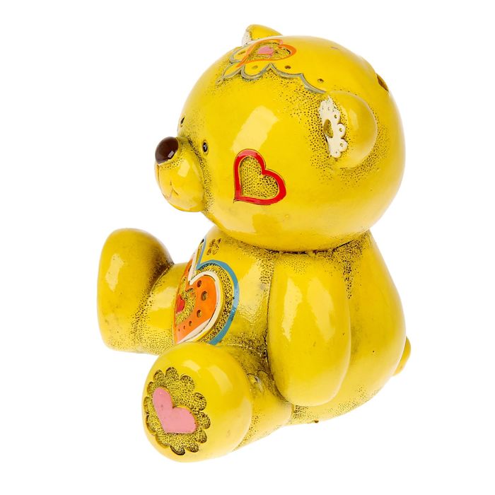 Копилка "Мишка узорный жёлтый"