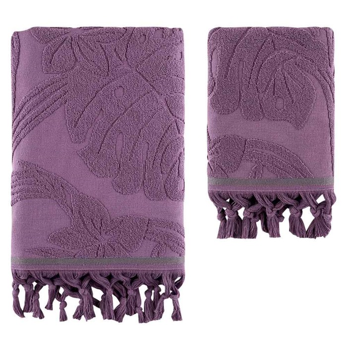 Полотенце, размер 70x140 см, цвет лиловый полотенце размер 70x140 см цвет кремовый