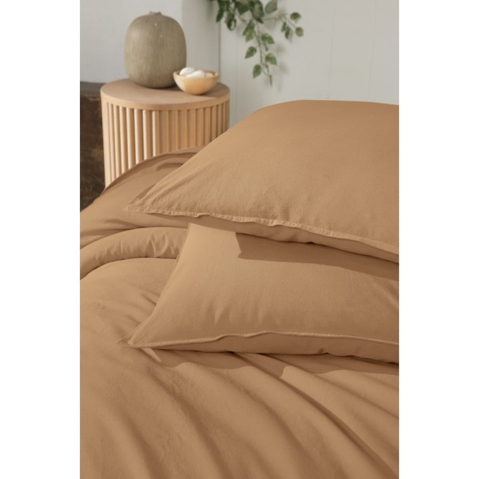 

КПБ Natural Stone Washed, размер 160х240 см, 160х220 см, 50х70 см, цвет горчичный