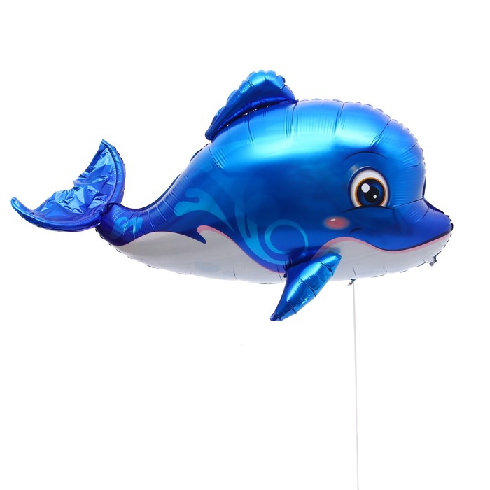 воздушный ходячий шар фольгированный falali фигурный дельфин голубой 94 см Шар фольгированный 40 Милый дельфин
