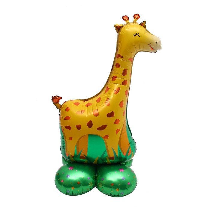 Шар фольгированный 55 «Жираф» ходячее животное гелиевый шар жираф собака динозавр фольгированный шар сафари джунгли день рождения детская игрушка