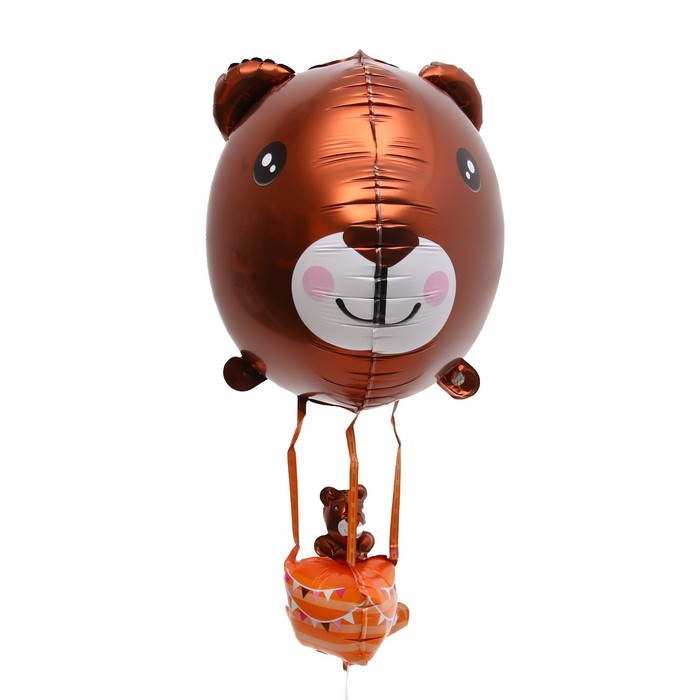 Шар фольгированный 35 «Голова медведя. Воздушный шар» шар фольгированный 23 голова тигра