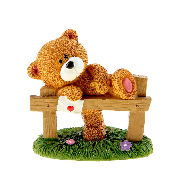 Сувенир "Мишка у заборчика", МИКС