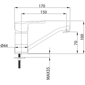 

УЦЕНКА Смеситель для раковины Istok life Standard 0402.718, однорычажный, хром