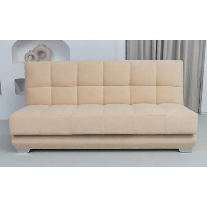 Прямой диван «Прайм 4», книжка, независимый пружинный блок, велюр, цвет ultra ivory