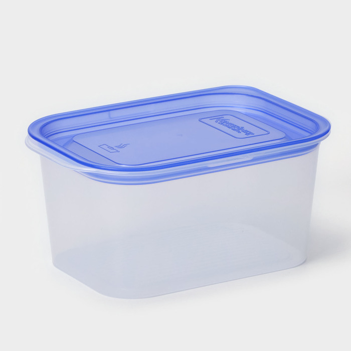 контейнер для продуктов idiland гранит прямоугольный 750 мл Контейнер для продуктов с паровыпуском, 750 мл, 16×11×7 см, прямоугольный, цвет микс