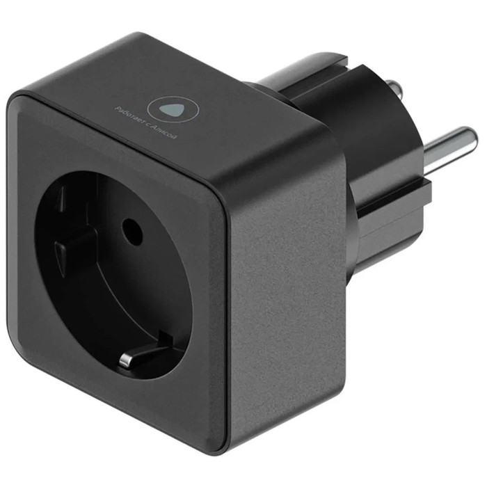 

Умная розетка Wi-Fi Яндекс YNDX-0007, работает с Алисой 16 А, 220 В, черная