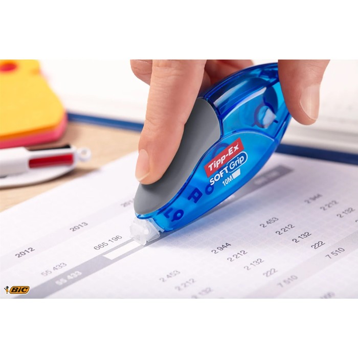 

Корректирующая лента BIC Soft Grip, 4.2 мм х 10 метров, ультра белая, комфортный держатель
