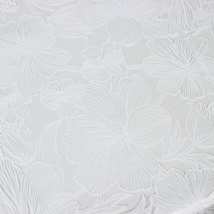 Скатерть "Гибискус" 132х180 см, цвет белый