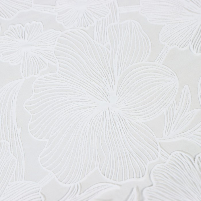 Скатерть "Гибискус" 132х180 см, цвет белый