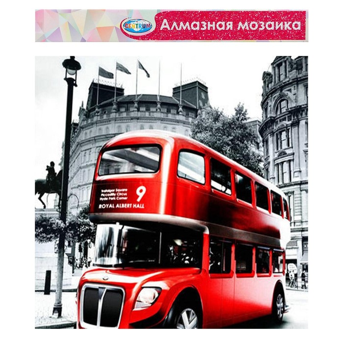 алмазная мозаика без подрамника частичное заполнение автобус в лондоне 40 × 50 см Алмазная мозаика без подрамника, частичное заполнение «Автобус в Лондоне» 40 × 50 см