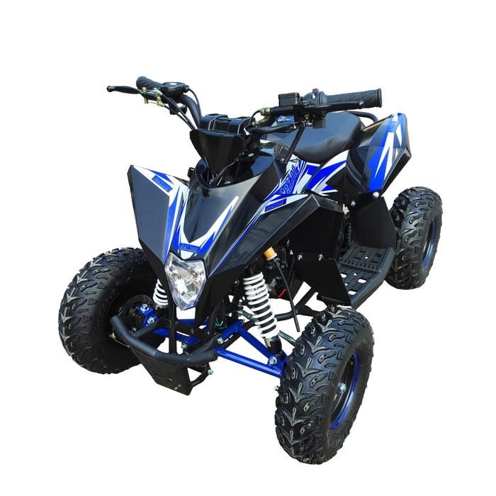 Детский квадроцикл бензиновый MOTAX GEKKON 90cc 1+1 (реверс), чёрно-синий квадроцикл motax gekkon 90cc