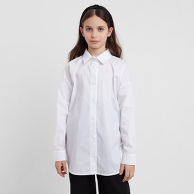 Рубашка для девочки MINAKU цвет белый, рост 140 см