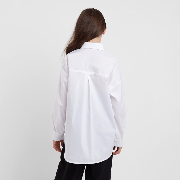 Рубашка для девочки MINAKU цвет белый, рост 140 см