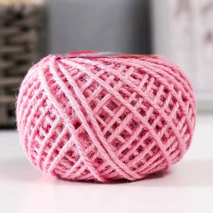 

Пряжа 100% джут "Softino Jute Colored" 50м ±2м светло-розовый 50 гр