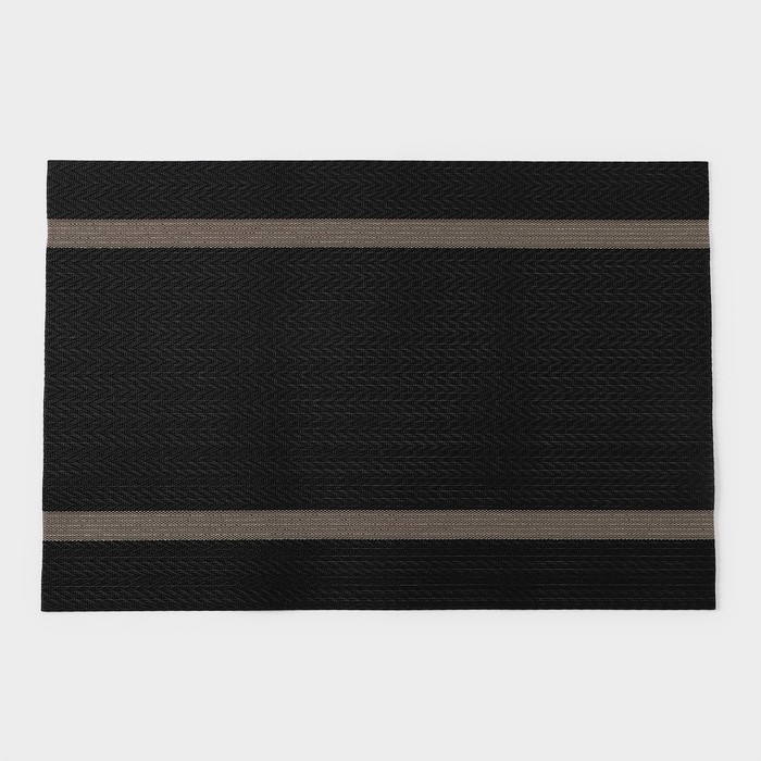 Салфетка сервировочная на стол «Рона», 45×30 см, цвет чёрный салфетка сервировочная на стол листопад 45×30 см цвет серебряный