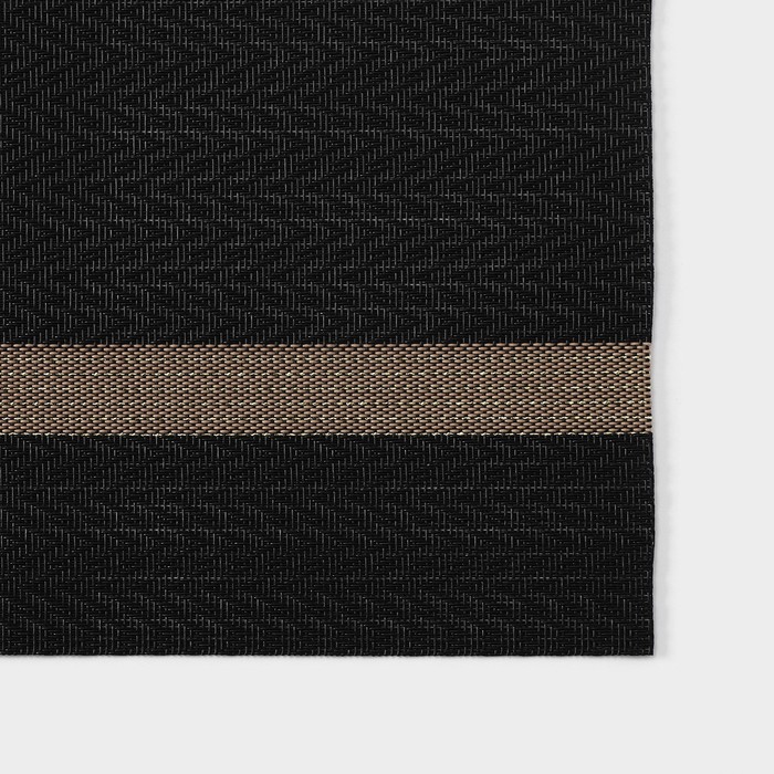Салфетка сервировочная на стол «Рона», 45×30 см, цвет чёрный