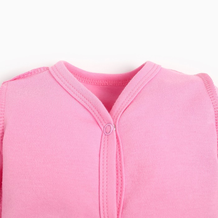 фото Комплект крошка я newborn (распашонка, ползунки, чепчик, комбинезон) р. 56-62, розовый