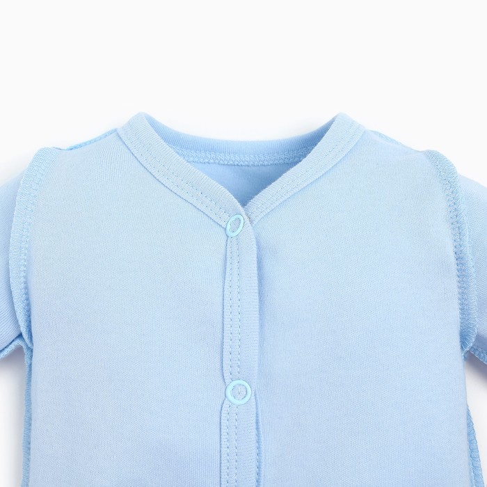 фото Комплект крошка я newborn (распашонка, ползунки, чепчик, комбинезон) р. 50-56, голубой