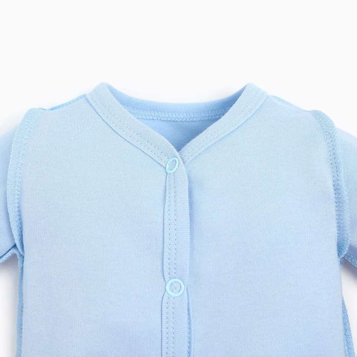 фото Комплект крошка я newborn (распашонка, ползунки, чепчик, комбинезон) р. 56-62, голубой