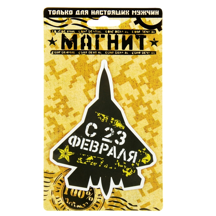 Магнит "С 23 февраля. Самолет"