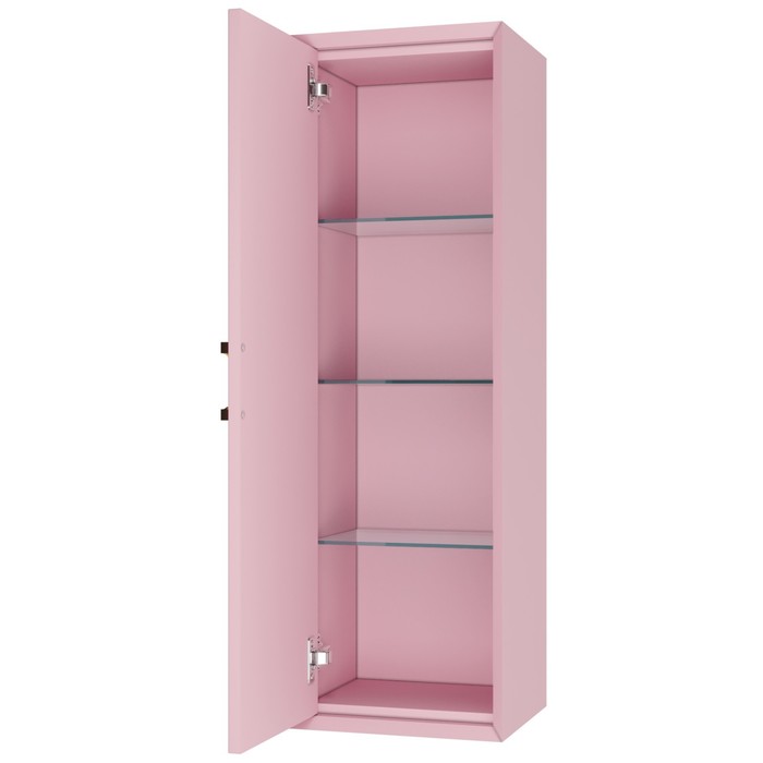 фото Пенал подвесной для ванной комнаты "two 35" , розовый матовый, левый
