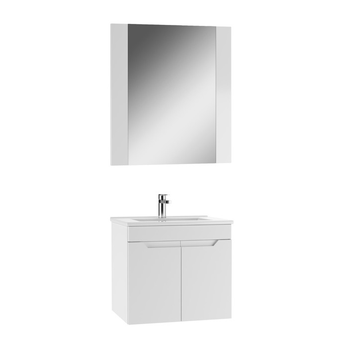 Комплект мебели для ванной Домино Quadro 60 Optima, без ящика, белый