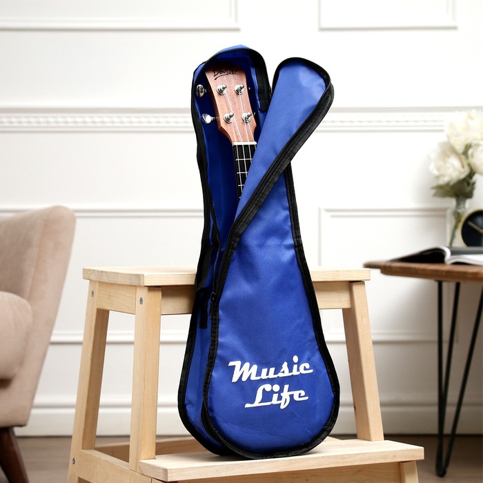 Чехол для укулеле сопрано Music Life, голубой