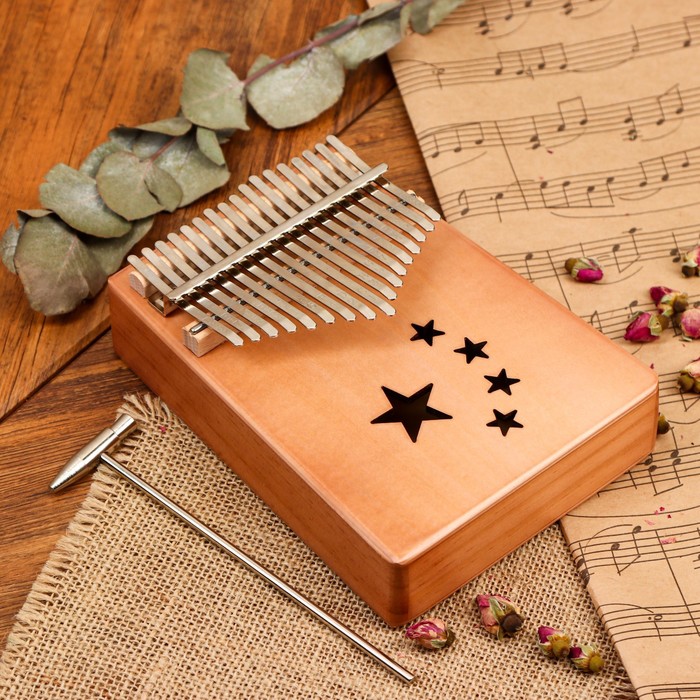 Музыкальный инструмент Калимба Звёзды, 17 нот цена и фото