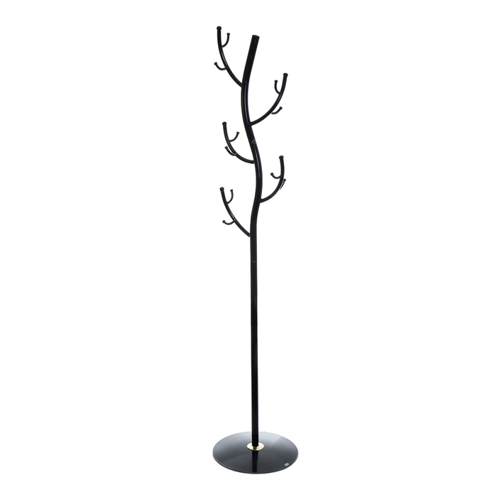 фото Вешалка напольная зми «дерево», 38×38×181 см, цвет чёрный