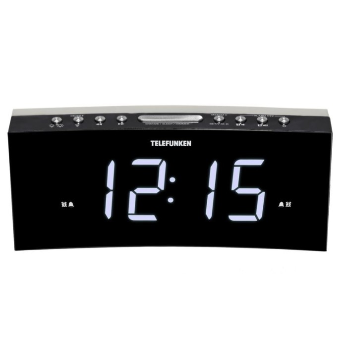 Часы электронные настольные, с будильником, FM радио, календарем, подсветкой, USB