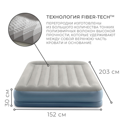 Надувная кровать intex dura beam standard