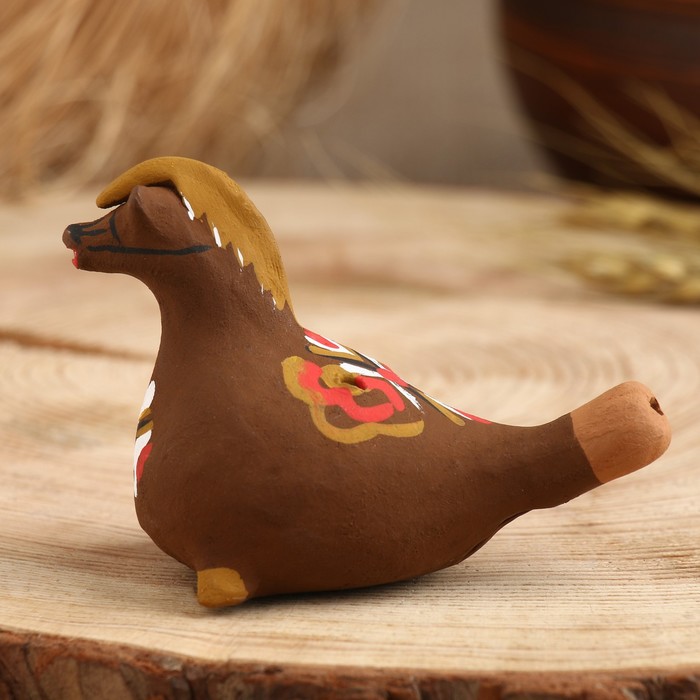 Сувенир"Свистулька-конь", каргопольская игрушка