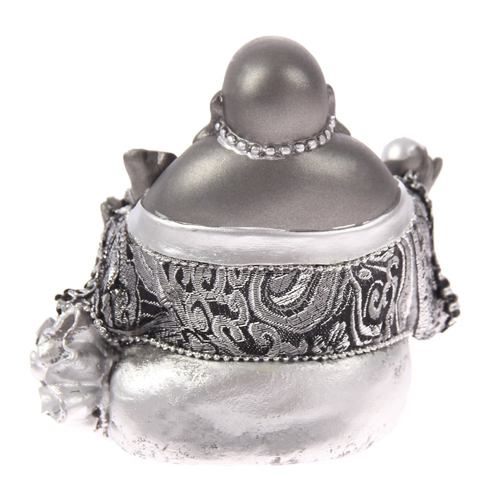 Нэцкэ под металл "Хотей в ткани на мешке с жезлом Жуи и жемчужиной желаний"