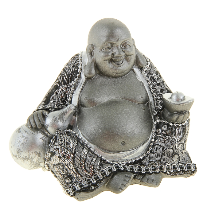 Нэцкэ под металл "Хотей в ткани со слитком и хулу"