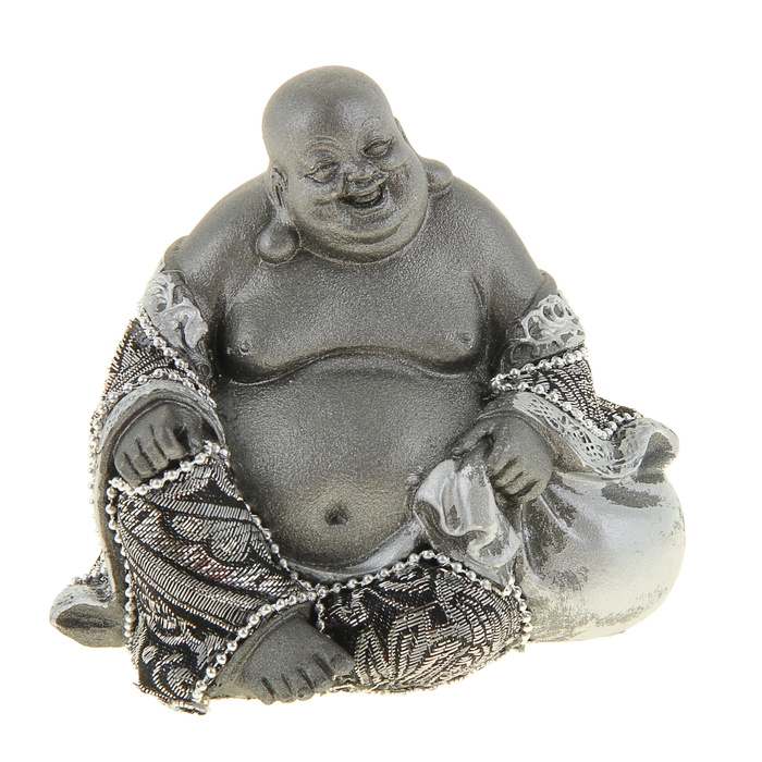 Нэцкэ под металл "Хотей в ткани с мешком богатства"