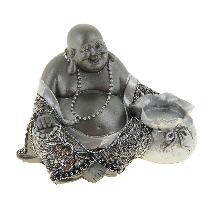 Нэцкэ под металл "Хотей в ткани с четками и мешком богатства"