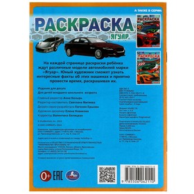 

Раскраска-малышка «Ягуар», 8 страниц, 16 заданий