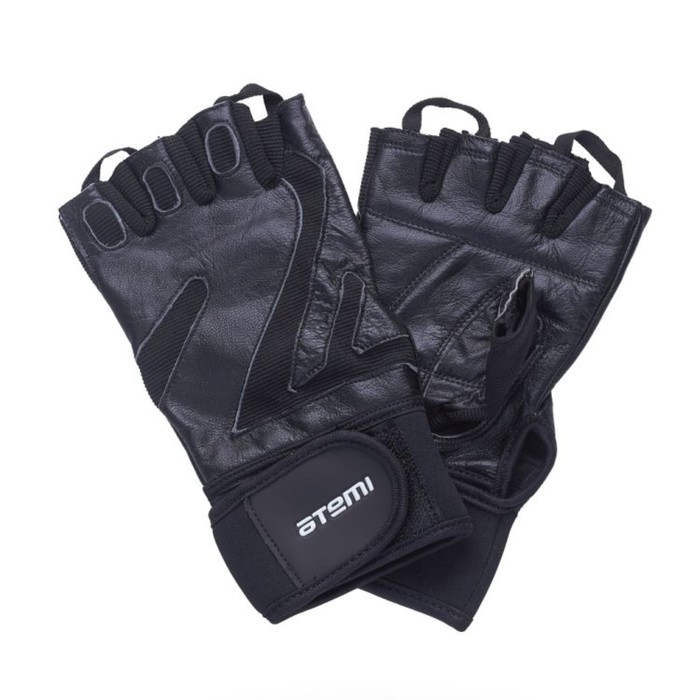 фото Перчатки для фитнеса atemi afg05l, черные, размер l