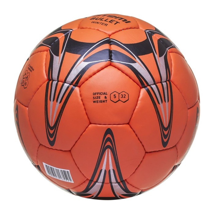 фото Мяч футбольный atemi attack-bullet winter, pu, оранжевый, размер 5, окруж 68-70