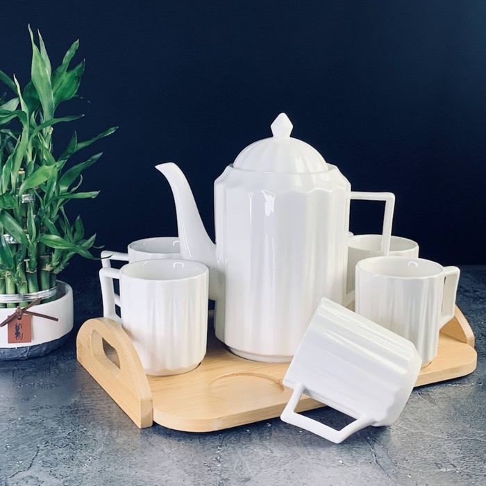 

Чайный сервиз на подставке Lenardi Bamboo, 8 предметов