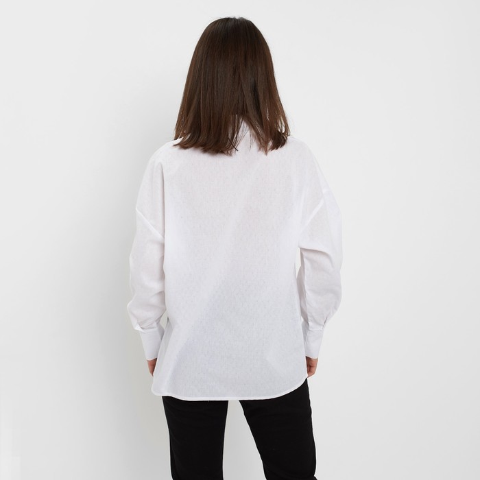 Рубашка женская MINAKU: Cotton collection цвет белый, р-р 50-52