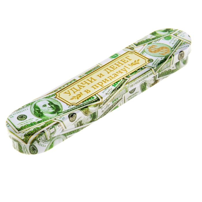 Ручка подарочная в металлическом футляре "Я и Деньги"