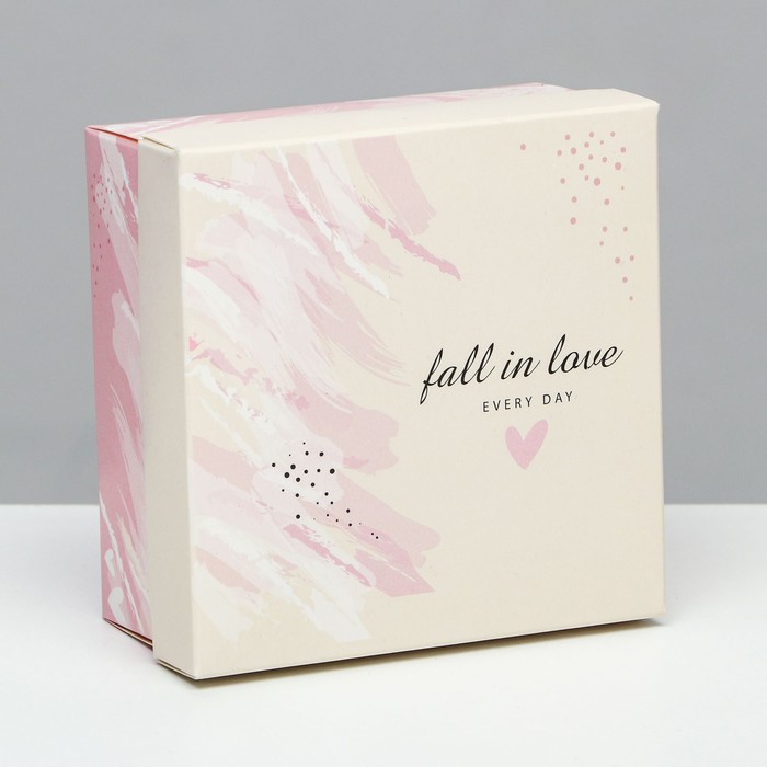 Коробка складная, Fall in love 10 х 10 х 5 см коробка складная панда 10 5 х 5 х 17 см