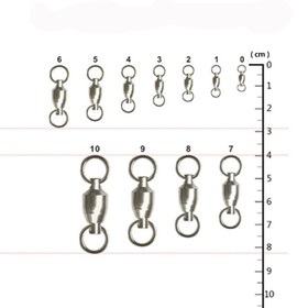 

Вертлюжок TSURIBITO BALL BEARING SWIVEL WITH SOLID RING #3, тест 35 кг, 5 шт., набор