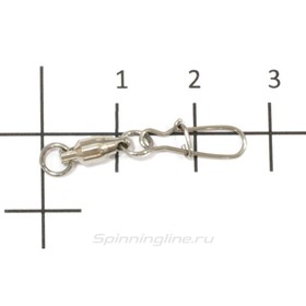 

Карабин TSURIBITO BALL BEARING SWIVEL WITH TWO SNAP # 0, тест 10 кг, 3 шт., набор
