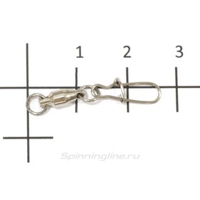 

Карабин TSURIBITO BALL BEARING SWIVEL WITH TWO SNAP # 4, тест 50 кг, 3 шт., набор